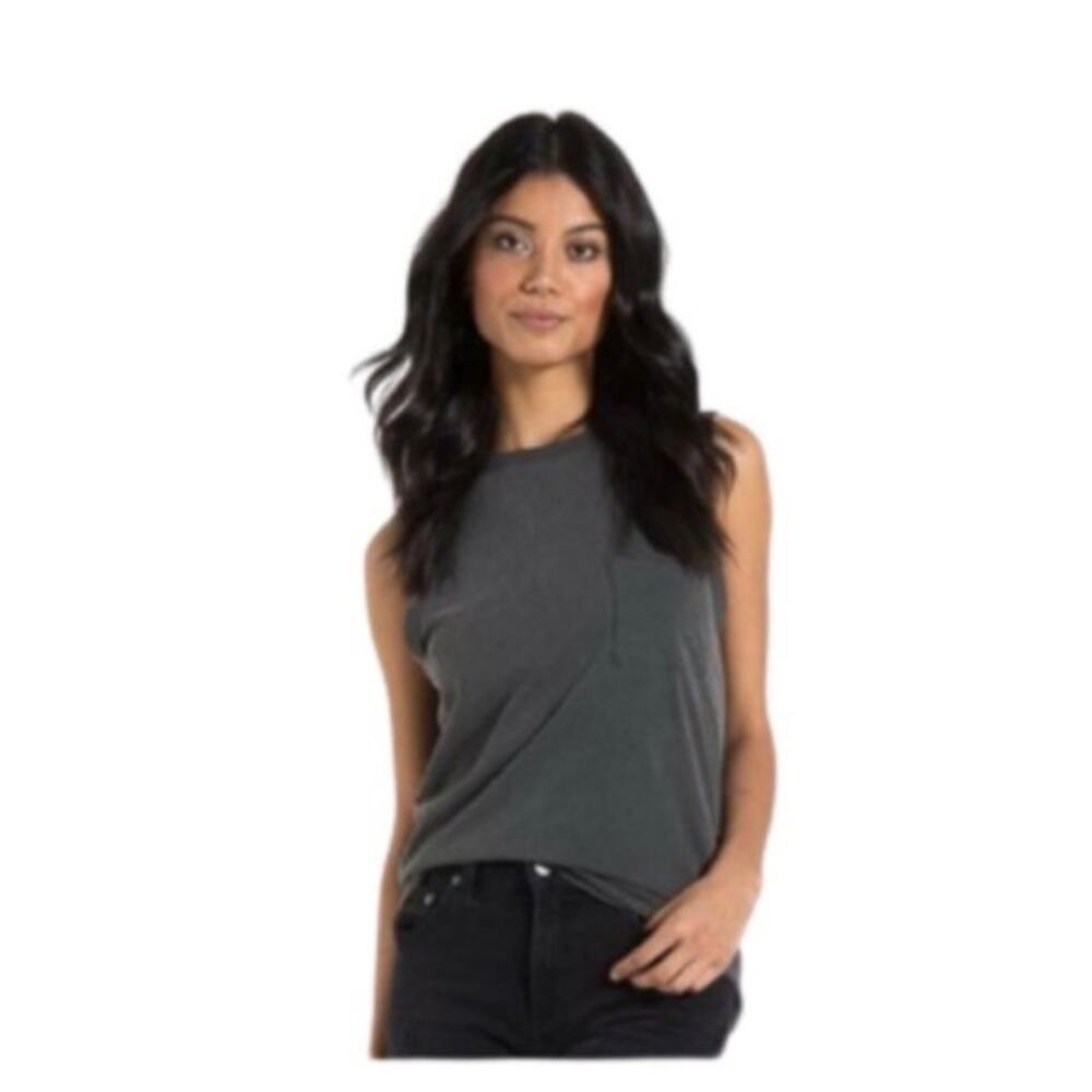 n:philanthropy Arch Open Back Muscle Tank Gray size Medium